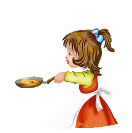 Gif animé Chandeleur crêpes fille